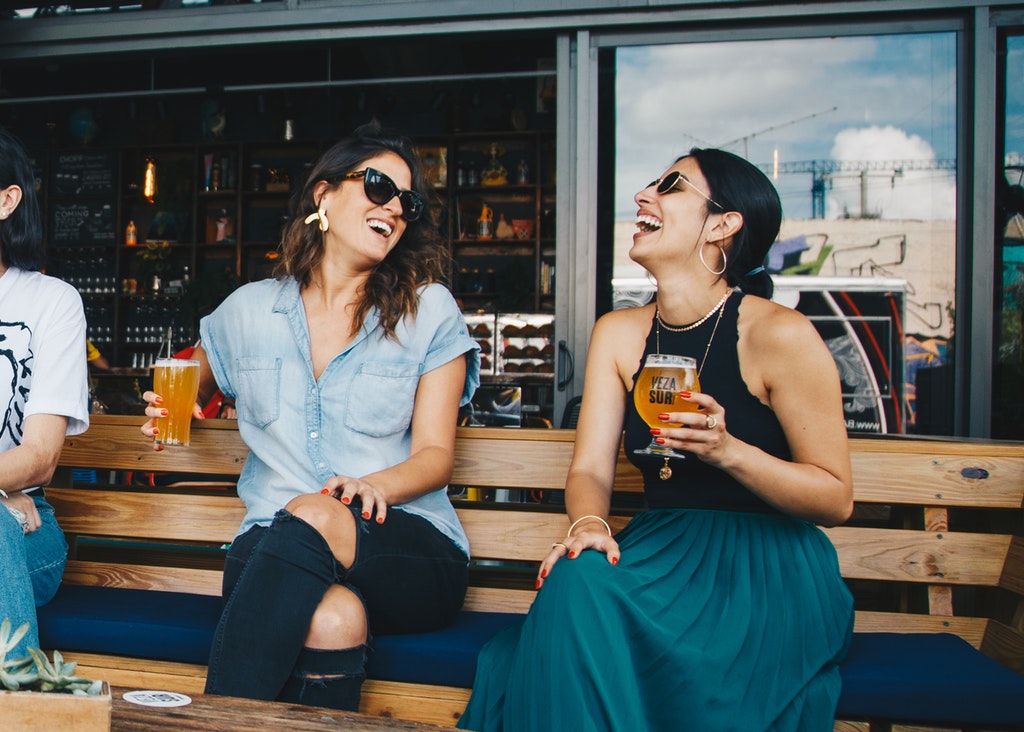 Woman laughing