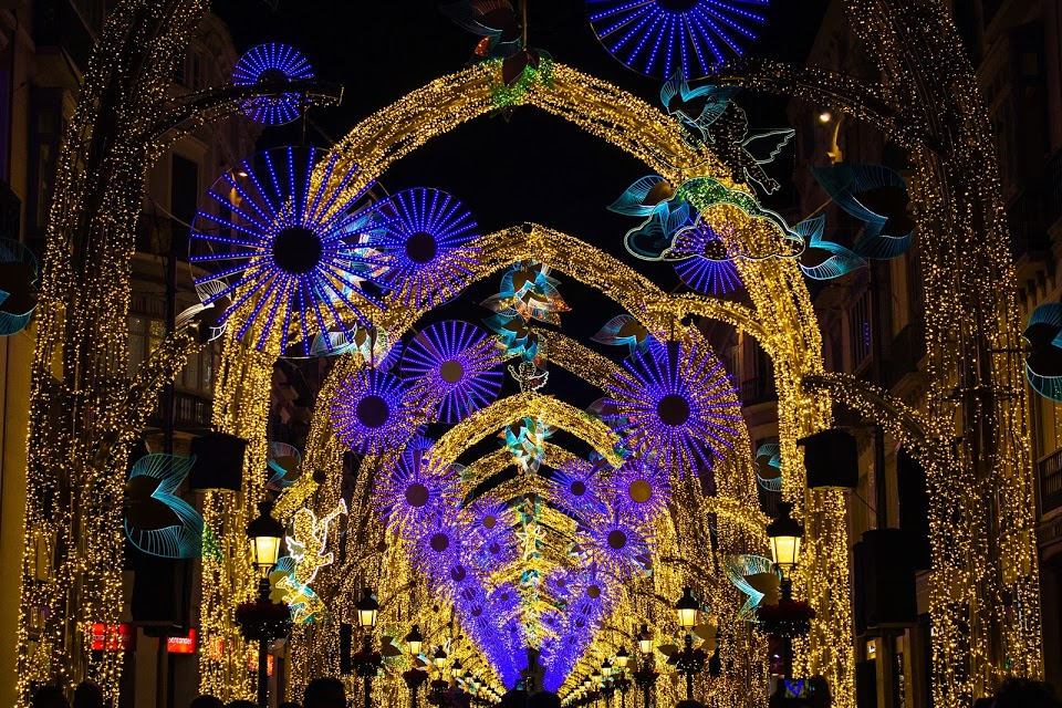 Malaga center decorations for Christmas and New year