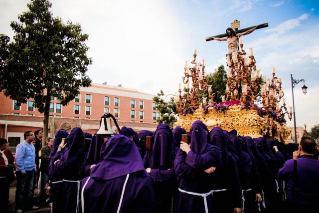 Procession in Malaga during Holy Week