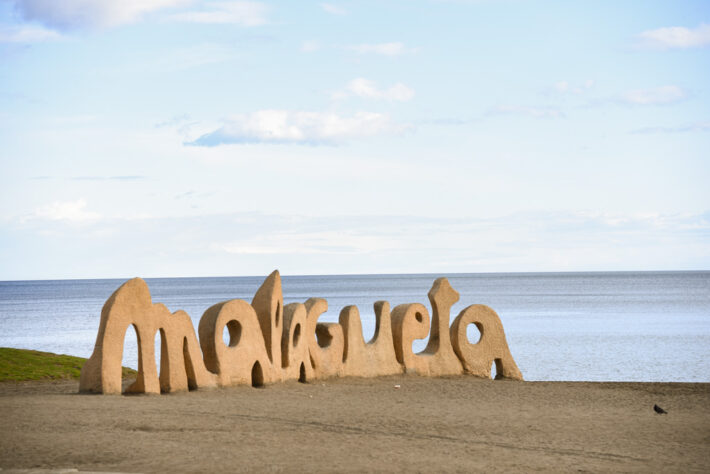 The Malagueta letters of Malaga beach