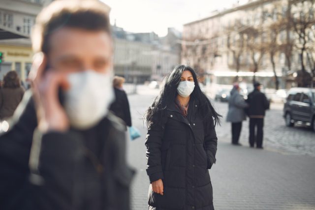 people walking on the street after coronavirus lockdown reopening in Spain