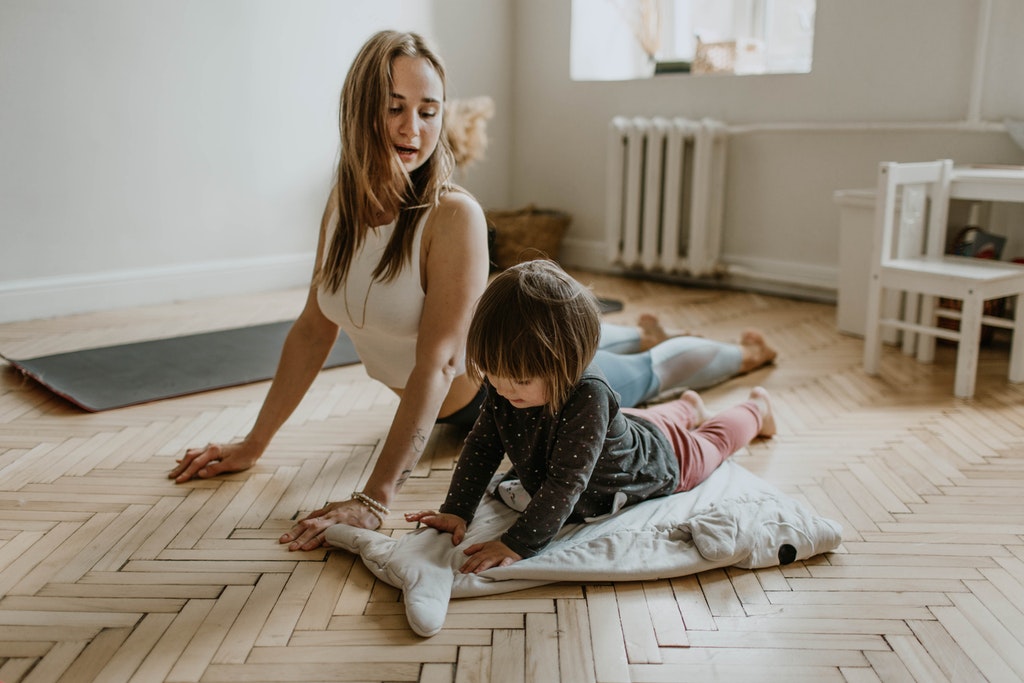 Working out at home with your kid