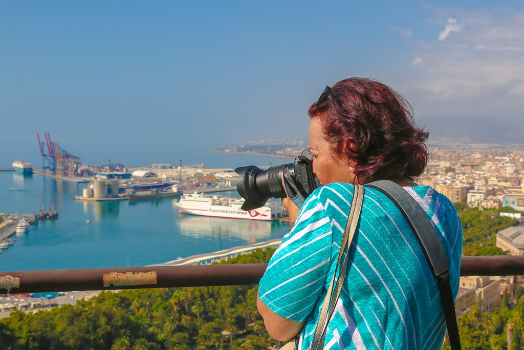 Woman taking picture of the beautiful view