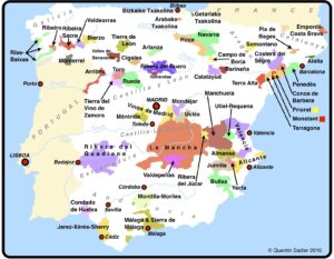 spanish wine region map