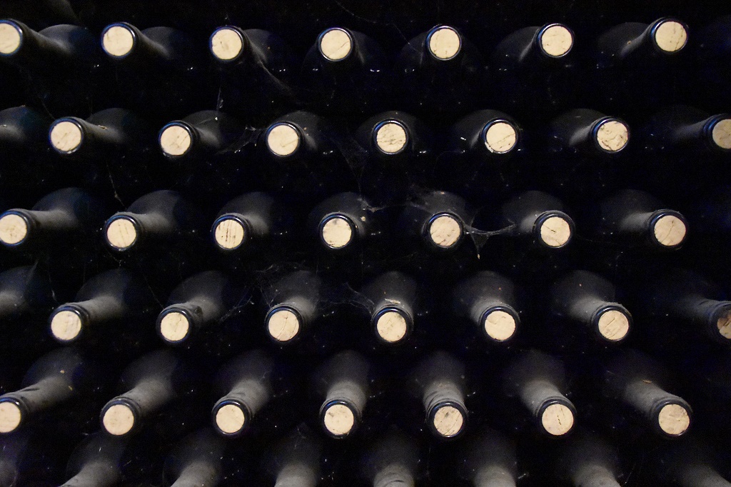 Many bottles of wine