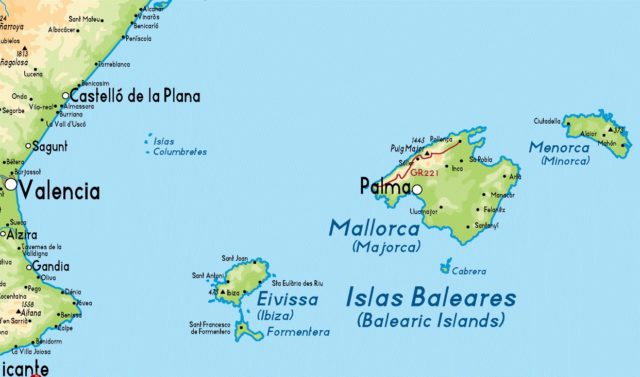 Canary Or Balearic Islands Discover Which Is Best For You   Balearic Islands Map 640x377 