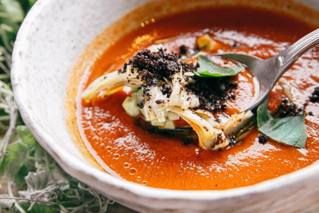 Gazpacho soup in malaga