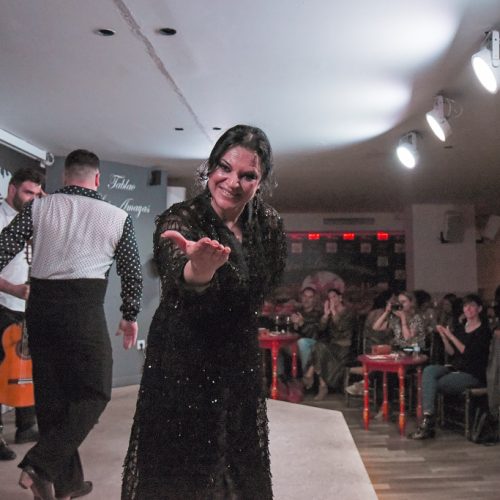 Entrance to a flamenco show place