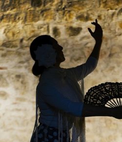 Woman dancing flamenco in Granada