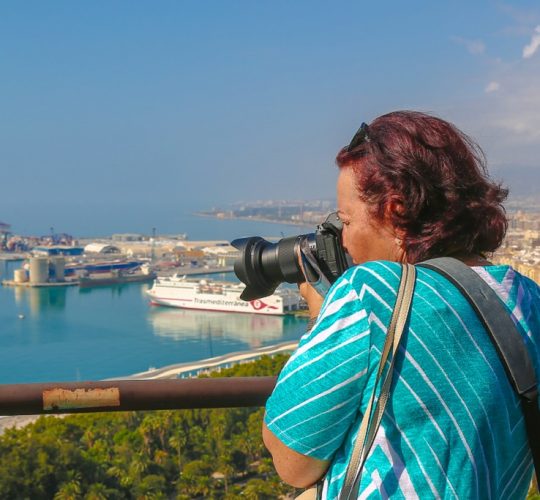 Woman taking picture of the beautiful view