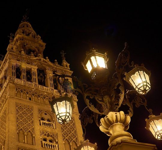Seville night monument